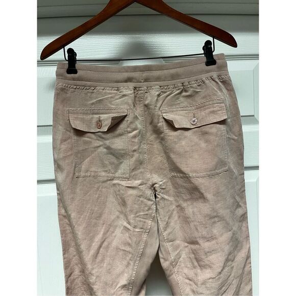 Haven Well Within Pink Lyocell Linen Pink Coastal Grandma Jogger Pants sz S NWT - Picture 8 of 11